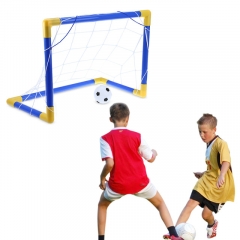 Folding Mini Football Soccer Goal Post Net Set