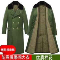 Army green cotton coat winter long cotton security