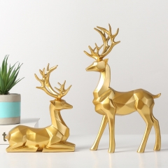 Nordic style modern origami elk ornaments, living 