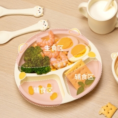 Food grade silicone children's bib plate, baby com