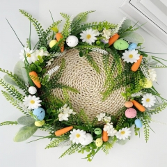 Easter Bunny Rattan Ring Party Scene Decorative Pe