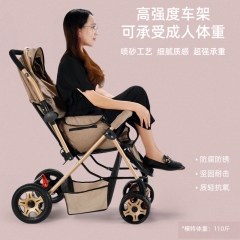 Two-way baby stroller can sit reclining folding po