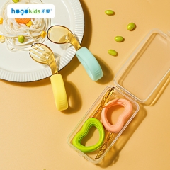 Heguo Children's Heart-shaped Fork and Spoon Set W