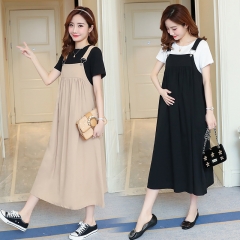 Summer maternity wear new trendy mom strap skirt l