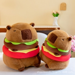 New cute capybara hamburger plush toy doll doll