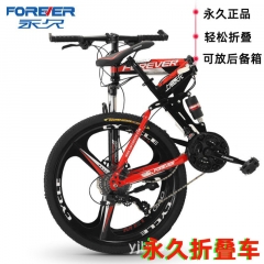 Dual shock absorber integrated wheel mountain bike