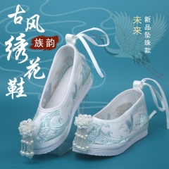 Ethnic Rhyme New Inner Heightening Hanfu Shoes for