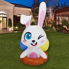 Easter Inflatable Bunny Polyester Inflatable Lumin