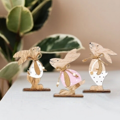 New Easter wooden crafts rabbit ornaments Nordic s