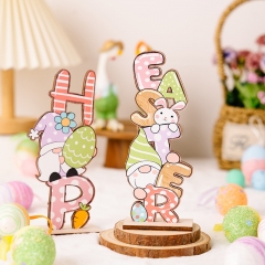 Haobei new Easter decorations Easter wooden letter