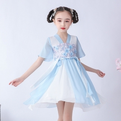 Girls' Hanfu, Chinese Ethnic Style Qipao, 2020 Sum