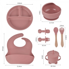 Children's tableware, silicone grid, dinner plate,