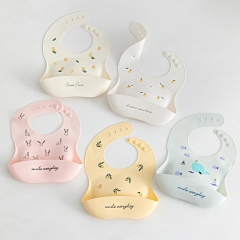 Ins explosions baby bib waterproof baby silicone b