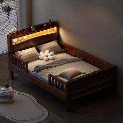 New Chinese style solid wood children's bed with g