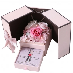 Pink Double Door Rose Soap Flower Gift Box Eternal