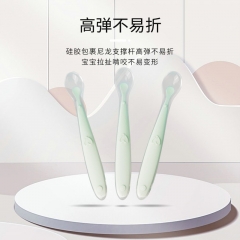 Newborn silicone soft spoon, baby silicone spoon, 