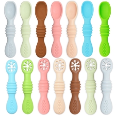 BenHaida food grade silicone baby spoon, portable 