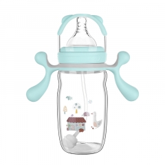 Baby imitation breast milk bottle with handle, bab