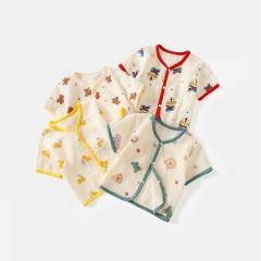 Summer thin baby gauze pajamas, pure cotton clothe