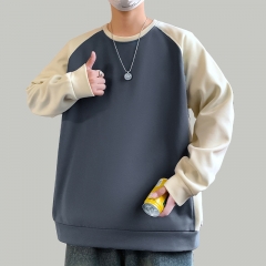 Heavy round neck raglan sleeve sweatshirt men