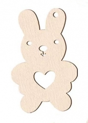 New Wooden Unfinished Easter Blank Rabbit Shape Wo