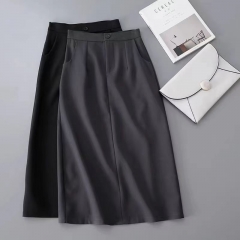 Temperament gray Professional OL suit skirt interv