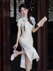 2024 Elegant Retro Long Cheongsam 24092004 S