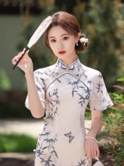 2024 Blue and White Porcelain Cheongsam 24092010 S