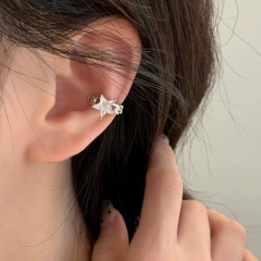 Simple, no piercing, star bone clips