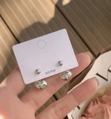 s925 sterling silver, stud earrings, rear-hanging