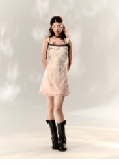Dress base gradient butterfly lace halter skirt Fr