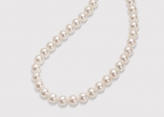 Akoya Beaded Aurora Freshwater Pearl Necklace 18K 