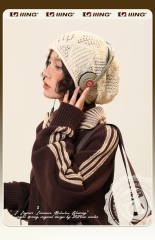 Knitted pile-up hat, Korean style versatile, croch