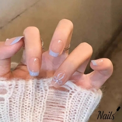 Yunhui Milk Blue Ice Butterfly Hand-Worn Nail 2024