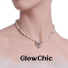 Romantic Utopia Beaded Heart Necklace Premium Feel