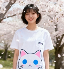 2025纯棉T恤女夏季圆领宽松上衣