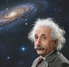 Einstein's left brain, capturing the process of au