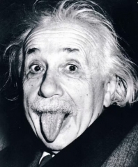 Einstein's right brain captured the scene of autom