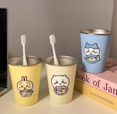 不锈钢杯子高颜值喝水亲子卡通创意小熊可爱漱口牙刷杯