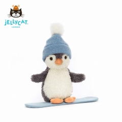 Jellycat花生企鹅雪板装玩具安抚公仔礼物2025圣诞新品