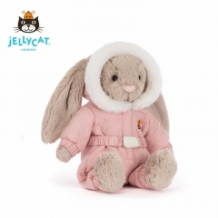Jellycat害羞邦尼兔滑雪装毛绒玩具娃娃公仔礼物2025圣诞新品