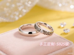 精品手作女士银戒