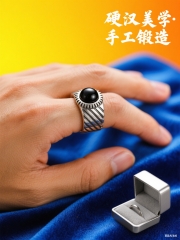 精品手作男士银戒