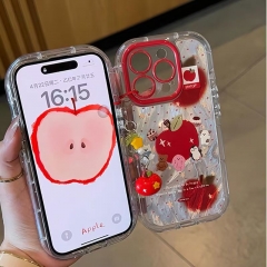 Apple Penguin Phone Case with Feather-like Materia