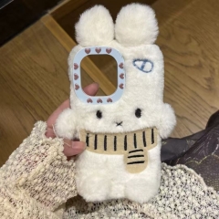 Plush Scarf, Mi-Fi Rabbit Phone Case, Vibrant Edit