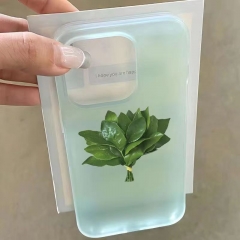 A yuzu leaf mobile phone case, soft shell.