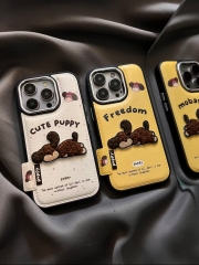 Yellow & White Lying Puppy Design Phone Case: