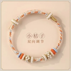 Green Lotus small orange bracelet