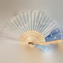 Ancient-Style Literary Rice Paper Folding Fan