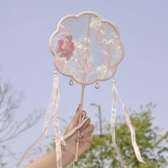 Chinese Embroidery Handmade Round Fan